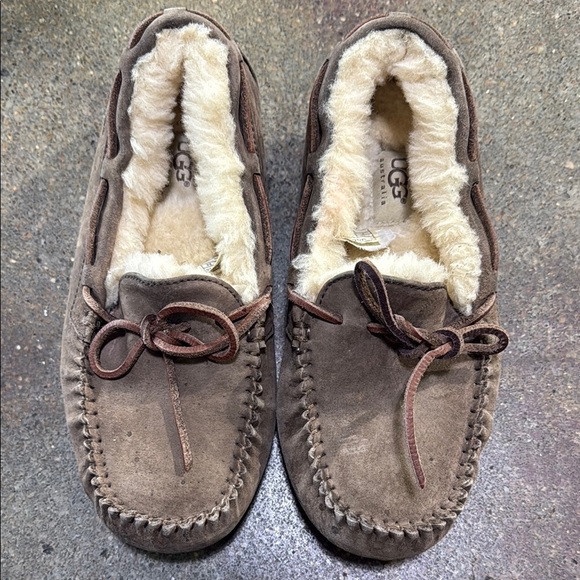 UGG Men's Brown Suede Moccasins - Picture 1 of 5